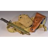 Movie Props - The Monuments Men - a screen-used prop genuine Colt 45 Holster, with belt ,