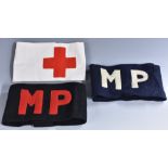 Movie Props - The Monuments Men - screen-used props, US Army MP and MEDIC armbands,