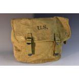 Movie Props - The Monuments Men - a screen-used prop, a US Army Musette bag,