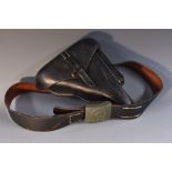 Movie Props - The Monuments Men - a screen-used prop, German SS officer's leather belt ,