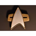 Star Trek Nemesis -a screen-used prop, comm badge,