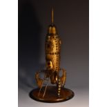 Movie Props - a one-off metal sculpture, of a space rocket,