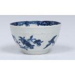 A Worcester Feather Moulded Birds pattern bowl,