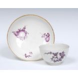 A Worcester tea bowl and saucer,