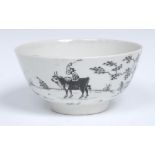 A Worcester Boy on a Buffalo pattern bowl,