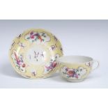 A Worcester rare teacup and saucer,