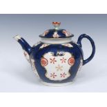 A Worcester Old Japan/Star pattern globular teapot and cover,