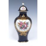 A Worcester baluster vase and cover,