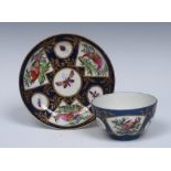 A Worcester tea bowl and saucer, of small size,