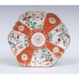 A Worcester Scarlet Japan pattern hexagonal shape teapot stand,