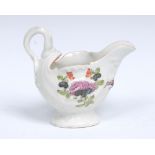 A Worcester Starburst pattern Dolphin Ewer cream boat, of small size,