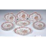 A Chamberlain Worcester chinoiserie dessert service,