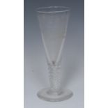 A large 19th century glass novelty toy, as an 18th century wine glass,