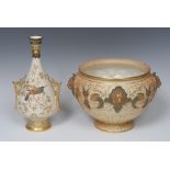 A Royal Worcester Persian Inspired two-handled ovoid vase,