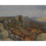 Michael Crawley Froggatt Edge, Derbyshire signed, titled to verso, watercolour,