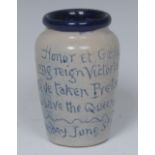 An Elliott of London Boer War commemorative stoneware ovoid vase, by S.