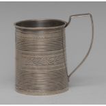 A George III silver cylindrical child's mug,
