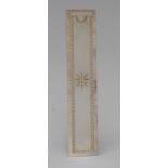 An early 19th century French Palais Royal mother-of-pearl rectangular needle case,