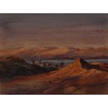 Michael Crawley Early Morning, River Nile, Aswan signed, titled to verso, watercolour,