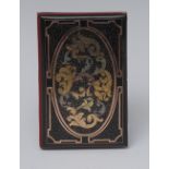 A 19th century tortoiseshell and gold and silver pique aide memoir,