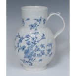 A Worcester Cabbage Leaf Floral pattern Dutch jug,