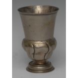 A Continental silver campana shaped goblet, domed circular foot, 12.