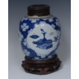 An 18th century Chinese ginger jar and cover,