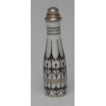 A Continental silver and enamel novelty bonbonniere, as a bottle,