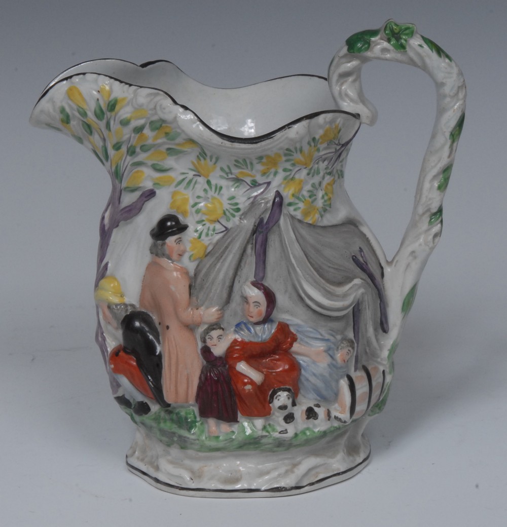 A 19th century Jones & Walley of Cobridge earthenware jug, Gipsy, No.