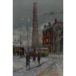 Michael Crawley Winter, The Shot Tower, Derby signed, titled to verso, watercolour,