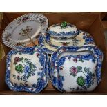 Ceramics - a Copeland Spode part dinner service; a Minton sandwich set; Minton cake stand, etc.