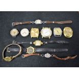 A collection of eleven wrist watches