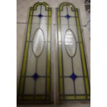 A pair of Victorian stained glass,