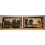 A pair, 19th Century Landscapes signed,