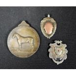 A Hunters Improvement and National Light horse medallion;