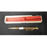 A 9ct gold hallmarked propelling pencil, by Scripto,