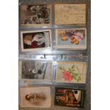 Postcards - vintage greetings cards on sheets