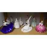 Ceramics - a Royal Doulton figure, Happy Birthday, HN3660; others, Elaine, HN2791; Victoria,