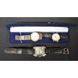 Three quartz watches, late 20th century,