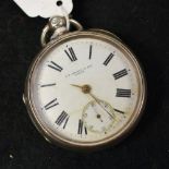 A silver fusee pocket watch,