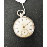 A silver fusee pocket watch, The Rhodes Kenal,