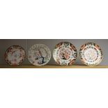 A Derby porcelain Imari palette plate;