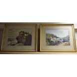 P Evans A pair, Cornish Harbour Scenes signed,