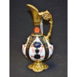 A Royal Crown Derby 1128 pattern Kedleston ewer, 25cm high,