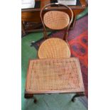 A J & J Kohn bentwood chair with canework back and seat;
