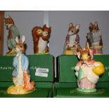 A Royal Doulton Beswick Ware pair of large size Beatrix Potter 50th anniversary figures,