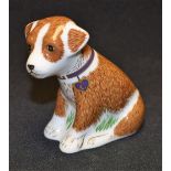 A Royal Crown Derby paperweight, Colin the Puppy, Charity in the Faith, Hope and Charity Series,