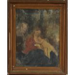 Continental School (19th century) Madonna and Child oil on canvas, 62.5cm x 47.