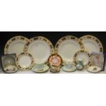 A set of four Royal Crown Derby , Derby Panel pattern,