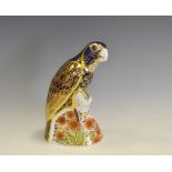 A Royal Crown Derby paperweight, Bronze Winged Parrot,
